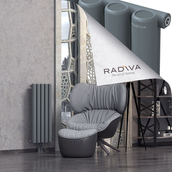 Mati Radiateur En Aluminium 900x366 Anthracite - Thumbnail