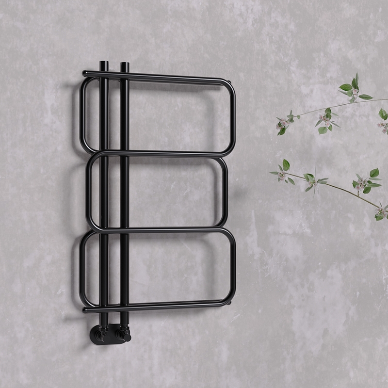 Matsu Decorative Towel Warmer 540x884 Matt Black