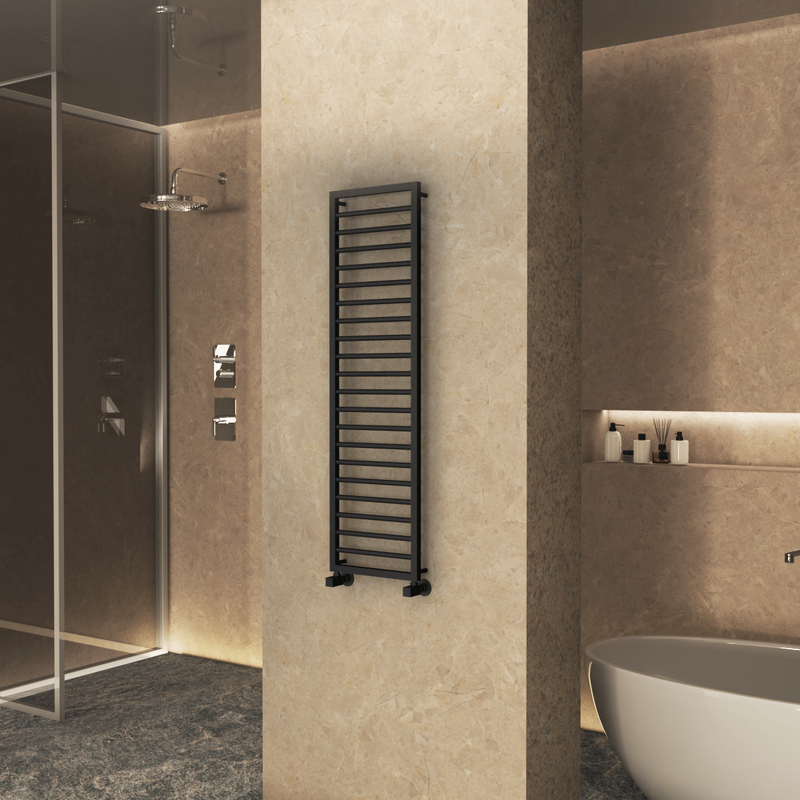 Naxos Decorative Towel Warmer 500x1655 Matt Black