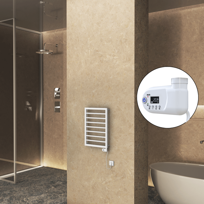 Naxos Electric Towel Warmer 450x655 Matte White 9016 Thesis 200 W