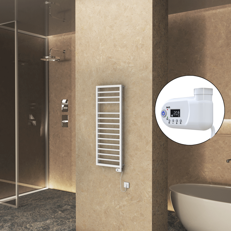 Naxos Electric Towel Warmer 500x1193 Matte White 9016 Thesis 300 W