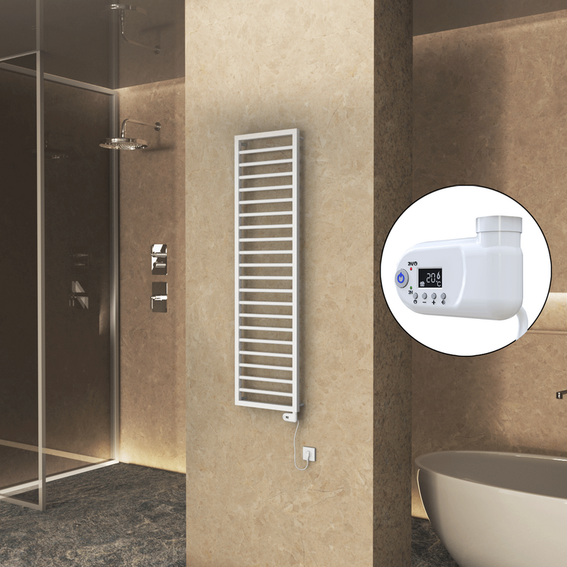 Naxos Electric Towel Warmer 500x1655 Matte White 9016 Thesis 600 W