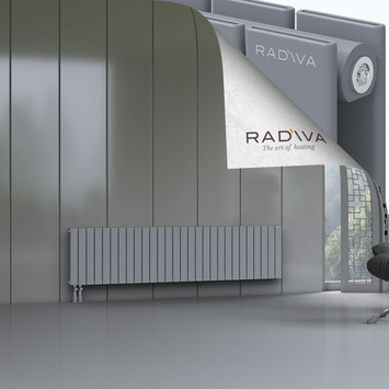 Oti Aluminium Radiator 500x2068 Grey - Thumbnail