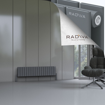 Oti Radiateur En Aluminium 300x1328 Anthracite - Thumbnail