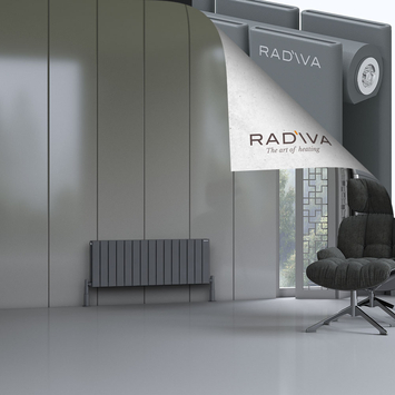 Oti Radiateur En Aluminium 400x1106 Anthracite - Thumbnail