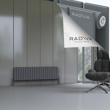 Oti Radiateur En Aluminium 400x1476 Anthracite - Thumbnail