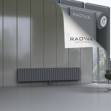 Oti Radiateur En Aluminium 400x2142 Anthracite - Thumbnail