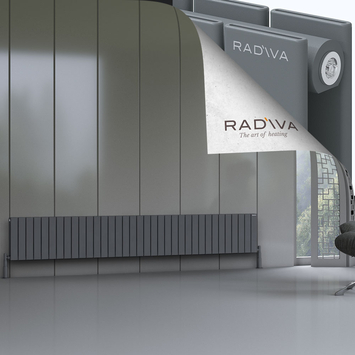 Oti Radiateur En Aluminium 400x2586 Anthracite - Thumbnail