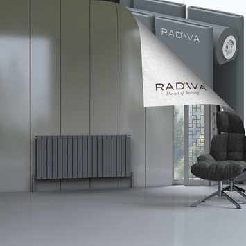 Oti Radiateur En Aluminium 600x1402 Anthracite - Thumbnail