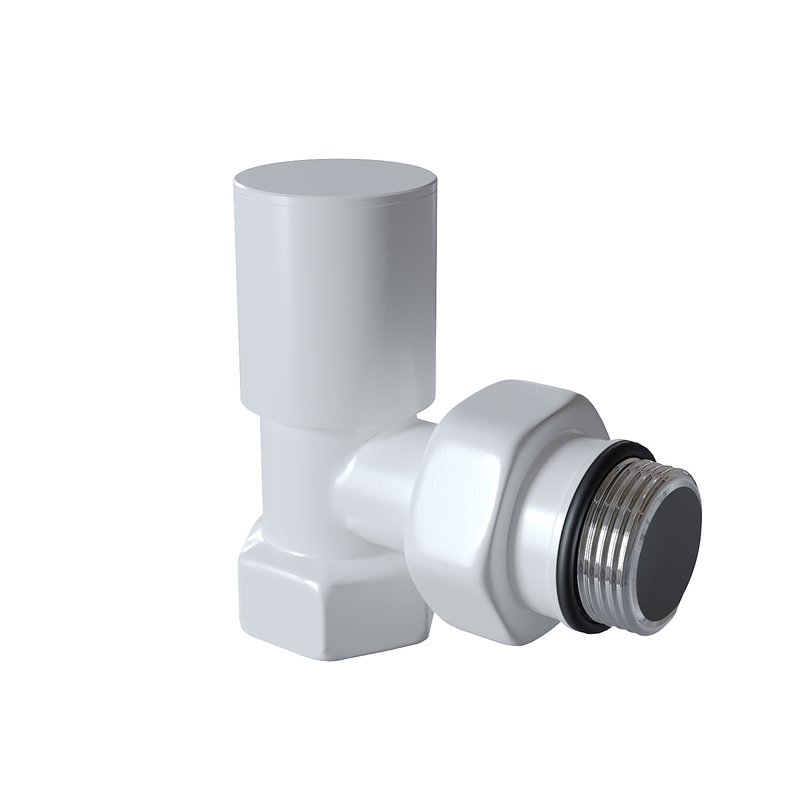 Radiator Valve 1/2'' Blanc Corner (Metal Head)