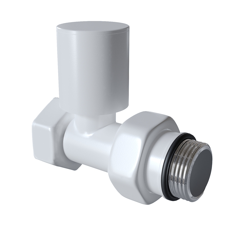 Radiator Valve 1/2'' Blanc Straight (Metal Head)