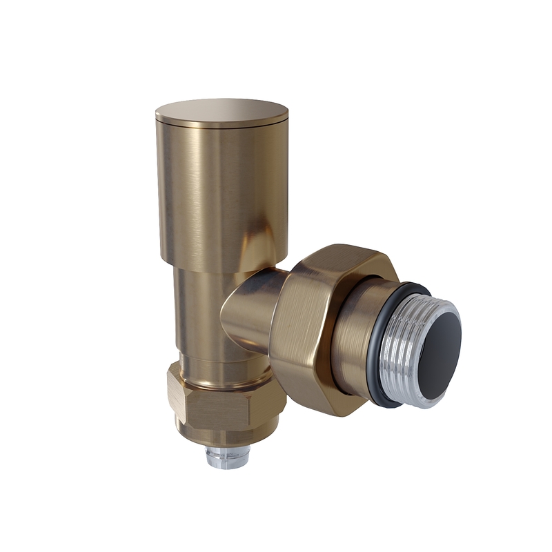 Radiator Valve 1/2'' Mat Nickel Corner Pex (Metal Head 16x2 Connection)