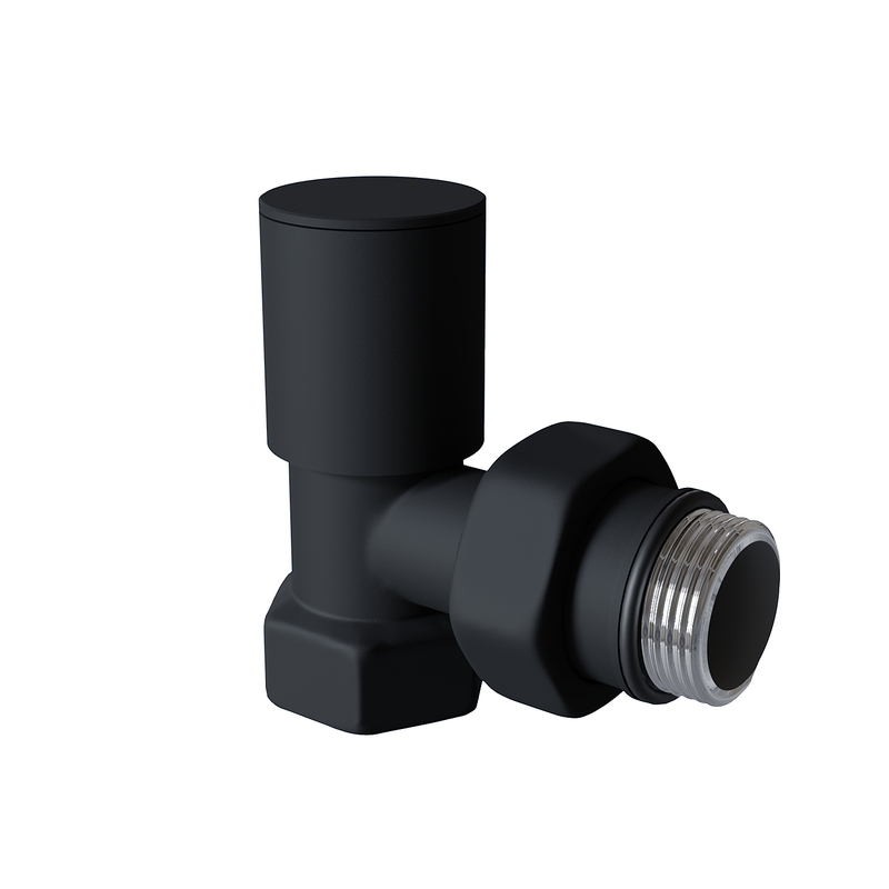 Radiator Valve 1/2'' Noir Corner (Metal Head)