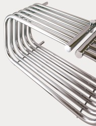 Santorini Decorative Towel Warmer 700x330 Chrome - Thumbnail