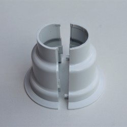 Sèche Serviettes Tube Hiding Sleeve Plug-In Plastic Blanc - Thumbnail