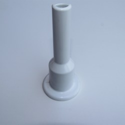 Single Radiator Tube Hiding Sleeve Plug-In Plastic Blanc 160mm - Thumbnail