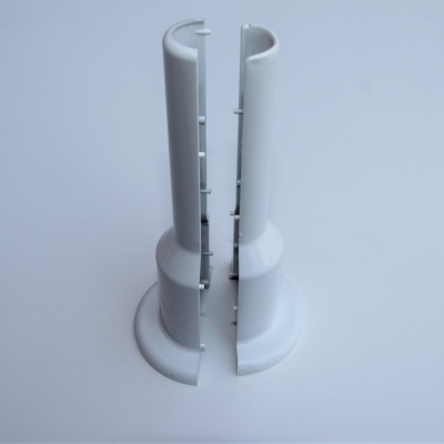 Single Radiator Tube Hiding Sleeve Plug-In Plastic Blanc 160mm