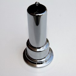 Single Radiator Tube Hiding Sleeve Plug-In Plastic Chrome 115mm - Thumbnail