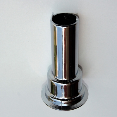 Single Radiator Tube Hiding Sleeve Plug-In Plastic Chrome 115mm