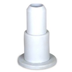 Single Radiator Tube Hiding Sleeve Stringed Plastic Blanc - Thumbnail