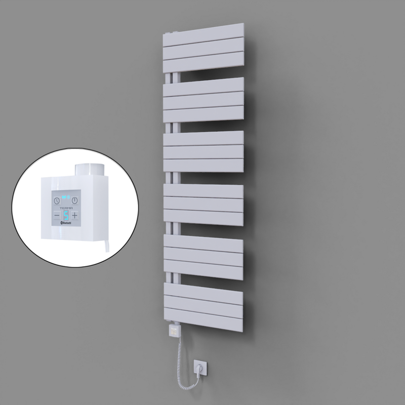 Sirius Dekoratif Elektrikli Havlupan 500x1640 Beyaz (KTX4 Termostat) 1000W Spiral Kablolu