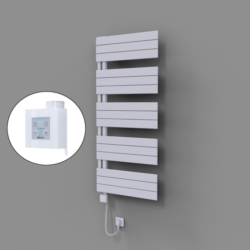 Sirius Dekoratif Elektrikli Havlupan 600x1400 Beyaz (KTX4 Termostat) 1000W Spiral Kablolu