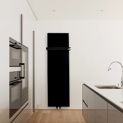 SOLOMON Thin Plate Radiator 370x1190 Black