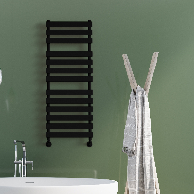 Tahiti Decorative Towel Warmer 500x950 Matt Black