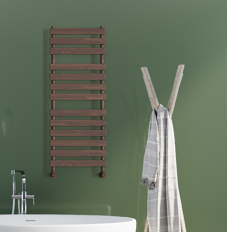 Tahiti Decorative Towel Warmer 500x950 Wood Effect