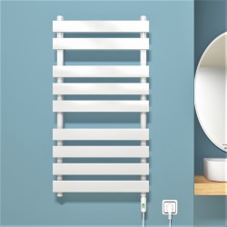 Tahiti Electric Towel Warmer 300 Watt 500x950 White (On/Off) - Thumbnail