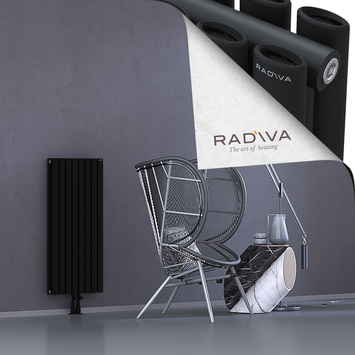 Tano Aluminium Radiator 1000x456 Black - Thumbnail