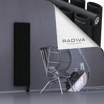 Tano Aluminium Radiator 1600x456 Black - Thumbnail