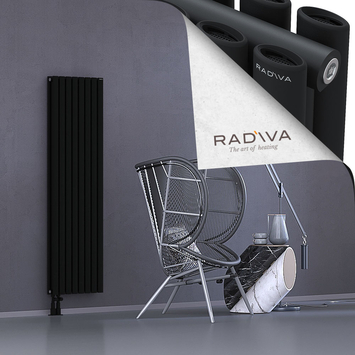 Tano Aluminium Radiator 1600x456 Black - Thumbnail