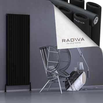 Tano Aluminium Radiator 1800x688 Black - Thumbnail