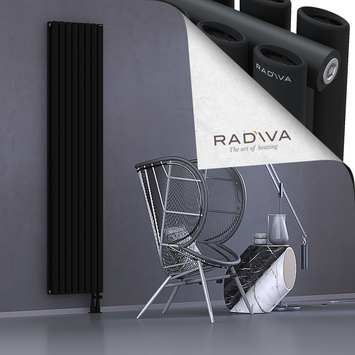 Tano Aluminium Radiator 2000x456 Black - Thumbnail