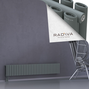 Tano Aluminium Radiator 300x1906 Anthracite - Thumbnail