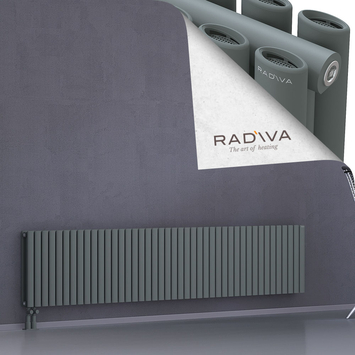 Tano Aluminium Radiator 500x2486 Anthracite - Thumbnail