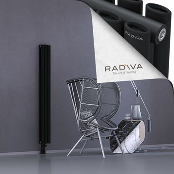 Tano Radiateur En Aluminium 1500x166 Noir - Thumbnail