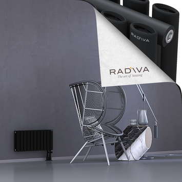 Tano Radiateur En Aluminium 300x630 Noir - Thumbnail