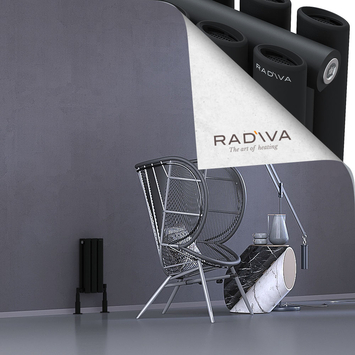 Tano Radiateur En Aluminium 400x166 Noir - Thumbnail