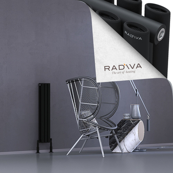 Tano Radiateur En Aluminium 900x166 Noir - Thumbnail