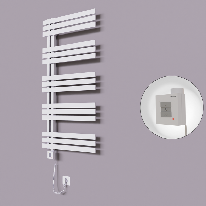 Thames Dekoratif Elektrikli Havlupan 500x1200 Beyaz (KTX1 Termostat) 600W Spiral Kablolu