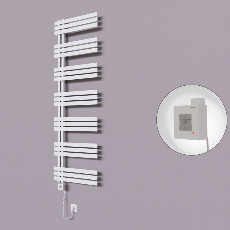 Thames Dekoratif Elektrikli Havlupan 500x1800 Beyaz (KTX1 Termostat) 1000W Spiral Kablolu