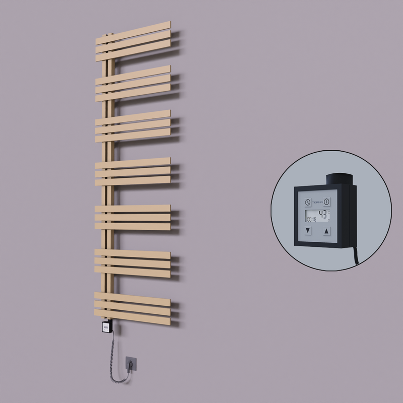 Thames Dekoratif Elektrikli Havlupan 500x1800 Kapuçino (KTX3 Termostat) 1000W Spiral Kablolu