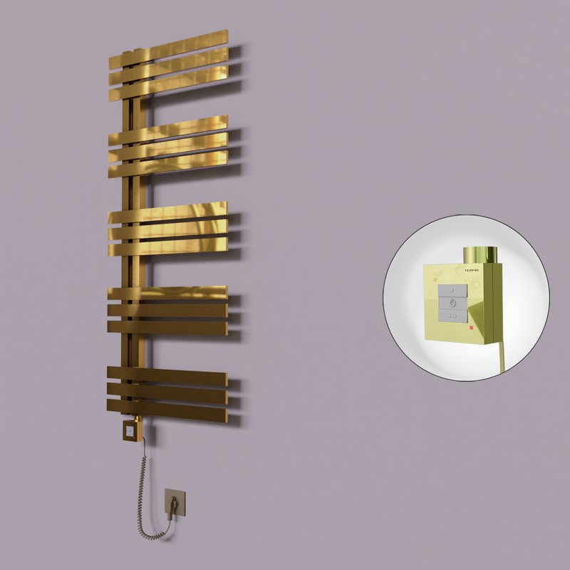 Thames Dekoratif Elektrikli Havlupan 600x1200 Altın (KTX1 Termostat) 300W Spiral Kablolu