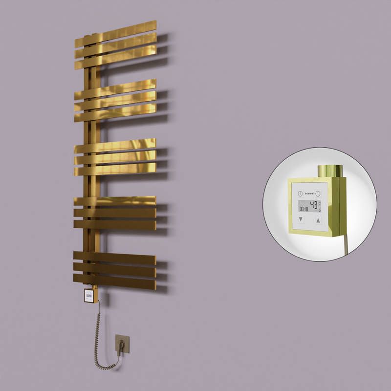 Thames Dekoratif Elektrikli Havlupan 600x1200 Altın (KTX3 Termostat) 300W Spiral Kablolu