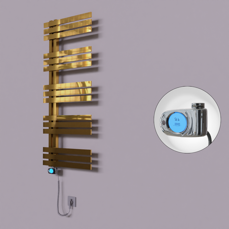 Thames Dekoratif Elektrikli Havlupan 600x1200 Altın (Musa Termostat) 300W