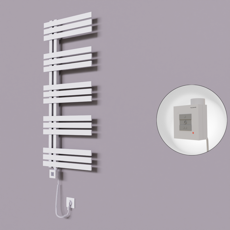 Thames Dekoratif Elektrikli Havlupan 600x1200 Beyaz (KTX1 Termostat) 600W Spiral Kablolu