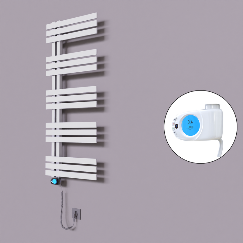 Thames Dekoratif Elektrikli Havlupan 600x1200 Beyaz (Musa Termostat) 600W