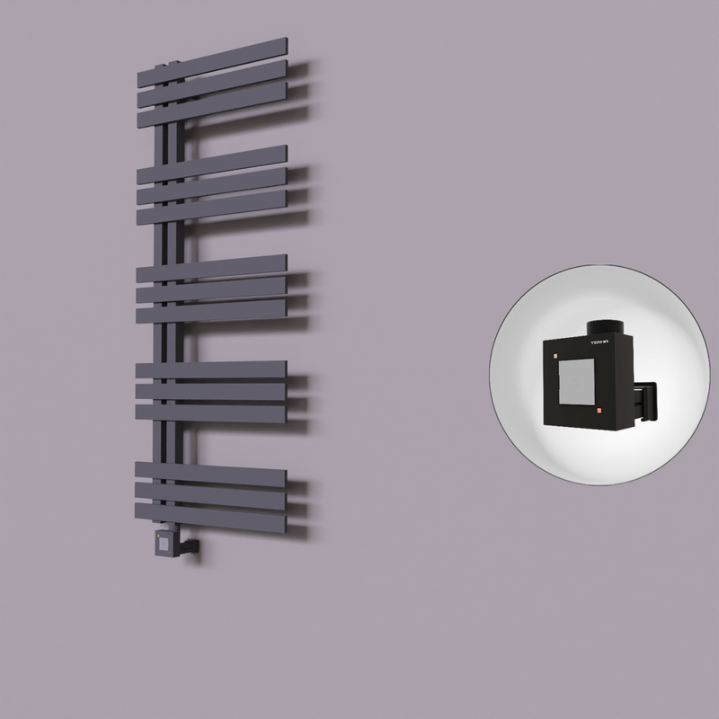 Thames Dekoratif Elektrikli Havlupan 600x1200 Koyu Antrasit (KTX1 Termostat) 600W